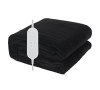 COZYBRITE Electric Heated Throw Blanket Fleece with 9 Heat Settings 9 Hours Timer Auto Shut-off 180x130cm Digital Control Machine Washable TK(180X130)/1.4m2-19S-DT-ST (Black)