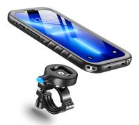 Cozycase Bike Phone Mount for iPhone 13 Pro Waterproof 【One Button Unlock+Auto Lock in One Second】 Metal/Aluminium【360° Rotatable Detachable】 Handlebar Motorbike Road/Mountain Bike Phone Holder