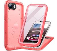 Cozycase Directly Washable Girls Womens Ladies Case for iPhone 16e 17e Water Impact Smash Dust Proof Indestructible 16 17 E Wrap Around Enclosed Underwater Swimming Case with Lanyard Strap Pink