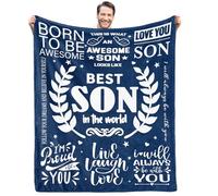 COZYCRIB Son Gifts Blanket Son Gifts from Mum Dad Son Christmas Birthday Gifts Gifts for Sons Birthday Gifts for Son for Sofa Bedding Living Room 60inx50in