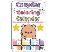 Cozydar Coloring Calendar: Cozy & Cute Monthly Coloring Pages. Color and plan your Year. | Book Size: 8.5" x 11" | Stress relief | Mindfulness
