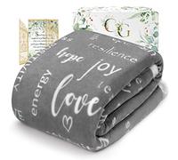 CozyGem Get Well Soon Throw Blanket, Inspirational Sympathy Gift for Women & Men - Gray