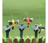 Cozyhoma 3-Piece Solar/Battery Powered Science Fundamentals Kit, Realistic Butterfly & Hummingbird Decoration for Garden, Yard, Patio Landscape, Unisex, Waterproof