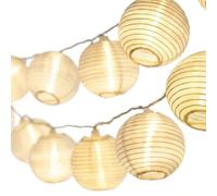 CozyHome Lanterns, Fairy Lights, Battery, 20 Lantern LEDs & 7 Metres with 8 Modes and Timer, Warm White Outdoor Fairy Lights, Balcony Fairy Lights, Lanterns, Outdoor, Weatherproof, Balcony Decoration,