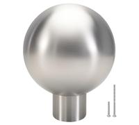 CozyHommie 6Pack Minimalist Style Solid Cylindrical Zinc Alloy Cabinet Pulls/Handles/Knobs, Strong and Durable for Drawer and Wardrobe (Brushed Nickel(Silvery), Knob-Single Hole)