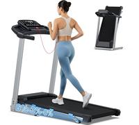 COZYINN Foldable Treadmill with Incline for Home Small - 350 lb Capacity, 3.0HP Quiet Folding Treadmill with Pulse Sensor and Bluetooth Speaker, App/Voice Control, 3 Level Incline, 7.6 MPH