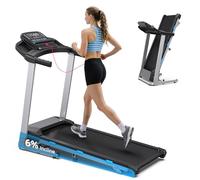 COZYINN Foldable Treadmill with Incline for Home Small - 350 lb Capacity, 3.0HP Quiet Folding Treadmill with Pulse Sensor and Bluetooth Speaker, App/Voice Control, 3 Level Incline, 7.6 MPH