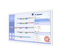 Cozyla 24'' Digital Calendar Wall Touch Screen Syncs All Android Tablet Apps To Do List Notepad Electronic Wall Smart Calendar for Family Chore Chart for Kids Adults Meal Planner Wall Mount White