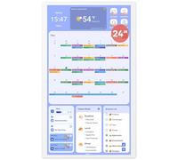 Cozyla Digital Calendar - 22 Inch Touch Screen Chore Chart & To Do List - Electronic Meal Planner - Smart Calendar - Wall Mount - White