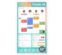 Cozyla Mate Digital Calendar+ 2: 32" 4K Wall Calendar Planner & Chore Chart, Large Smart Touchscreen Interactive Display for Family Organizer, Support All Google Play Apps Wall Mount White