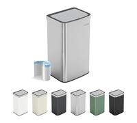 CozyLiving Automatic Motion Sensor Kitchen Bin, Touchless Waste Can with Soft Close Lid, Dual Opening Modes, Durable Steel Body, Includes Free Liners, SS Matte/ 60L