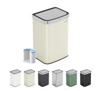 CozyLiving Automatic Motion Sensor Kitchen Bin, Touchless Waste Can with Soft Close Lid, Dual Opening Modes, Durable Steel Body, Includes Free Liners, Beige/ 16L