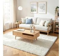 CozyLiving Ultra-Soft Fluffy Shag Rug - Luxury High-Pile Floor Carpet for Living Room, Bedroom & Nursery - Non-Shedding & Cozy (Cream, 120 x 160 cm)