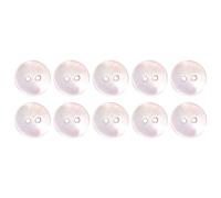 Cozylkx 10pcs Natural Shell Buttons, 10mm Round Sewing Buttons with 2 Holes, Mother of Pearl Shell Buttons for Knitting Crafts Scrapbook Decor (Pale Pink H02)
