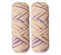 Cozylkx 2 Rolls Rainbow Acrylic Yarn 5 Strands Dyed Soft Knitting Yarn 100 Gram Ball Scarf Crochet Thread for Beginners and Professional