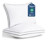 CozyLux Pillows Queen Size Set of 2, Soft and Supportive 3D Down Alternative Bed Pillows for Sleeping 2 Pack, Luxury Hotel Quality Gusseted Bedding Pillows for Back, Stomach or Side Sleepers (18x28)