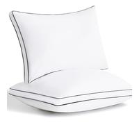 CozyLux Pillows Queen Size Set of 2, Soft and Supportive 3D Down Alternative Bed Pillows for Sleeping 2 Pack, Luxury Hotel Quality Gusseted Bedding Pillows for Back, Stomach or Side Sleepers (18x28)