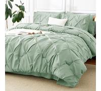 CozyLux Twin XL Comforter Set Sage Green - 5 Pieces Twin Extra Long Bedding Set with Sheets Pintuck Dorm Bedding Pinch Pleat Twin XL Bed in a Bag for College