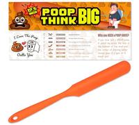 COZYMATE Big Size 12.5IN Poop Divider Knife for Toilet Adult Funny Gag Gift Ideas for Christmas White Elephant Gifts Exchange (Orange, 1P)