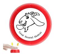 COZYMATE Shrieking Goat Desk Toy Button for Men Women Funny Buttons with Goat Sound Prank White Elephant Gag Gifts for Office (Red, 1P)