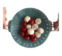 cozymomdeco Korean Made Steam Stovetop Vegetable Steamer Silicone Steamer Basket Flexible Size 6" to 10" (Mint)