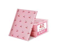 Cozymood Bubble Mailers 8.5x11 Inch 40 Pack Pink Bubble Mailer Self Seal Adhesive Padded Envelopes Waterproof Cushioning Bubble Envelopes for Packaging, Shipping, Mailing, Small Business Suppiles
