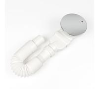 Cozynest Shower Tray Drain Set 90 mm with Odour Stop with Hair Strainer, Chrome Cover, Drain Elbow