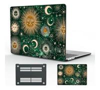 CozyNestCY Art Sun Moon Stars case for MacBook Air 13'' Case 2022 2021 2020 2019 2018 Cute Aesthetic Space Plastic Hard Shell Touch ID A1932 A2179 M1 A2337 Trendy Cool Pattern Slim Protect Case