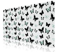 CozyNestCY Beautiful Bow Office Desk Mat 23.6'‘ x 11.8’' Desktop Mat PU Leather Large Mouse Pad White Mousepad Non-Slip Table Mat for Girls, Women, Home, Work, Computer, and Gaming