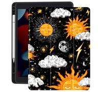 CozyNestCY Case for 10.9 Inch Ipad 10Th Boy Cool Sun Moon Design Cover for Ipad Aesthetic Shell Clear Transparent Back Cute Funny Pattern Case Auto Sleep/Wake Shockproof Pencil Holder(Girl Women)