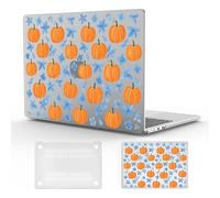 CozyNestCY Cute Floral Pumpkin case for MacBook Air 13 Inch Case 2022 2021 2020 2019 2018 Thanksgiving Halloween Plastic Hard Shell Touch ID A1932 A2179 M1 A2337 Aesthetic Flower Slim Protective Case