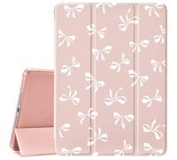 CozyNestCY Cute Kawaii Pink Bows Case for 10.9" iPad 10th Stylish Lovely Girl Cover with Auto Sleep/Wake, Anti-Slip, Shockproof Leather TPU Back Case and Pencil Holder