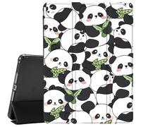 CozyNestCY Cute Panda Pattern Case for 10.9 Inch Ipad 10Th Unique Design Cover for Ipad Auto Sleep/Wake Anti-Slip Shockproof Soft Silicone TPU Back Case Kawaii Animal Shell &Pencil Holder(Girl Women)