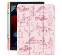 CozyNestCY Cute Western Cowgirl Case for 10.9 Inch Ipad 10Th Fashion Girly Pattern Cover for Ipad Stylish Shell with Clear Transparent Back Auto Sleep/Wake Shockproof with Pencil Holder(Girls Women)