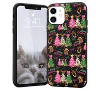 CozyNestCYChristmas Tree Lovely Case For Iphone 16 Pro Max Stylish Xmas Cowgirl Liquid Silicone Phone Case Unique Festival Cover Shell For Girl Boy Slim Soft Microfiber Lining Scratch Resistant