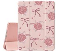 CozyNestCYCute Bow Turtles Case for Ipad 9Th/8Th/7Th 10.2 Inch Unique Animal Design Cover for Ipad Auto Sleep/Wake Anti-Slip Shockproof Protective Silicone Case with Pencil Holder(Girls Boys Kids)