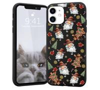 CozyNestCYCute Festive Christmas Santa Case For Iphone 16 Pro Max West Xmas Tree Liquid Silicone Phone Case Stylish Pattern Cover Shell For Girl Boy Slim Soft Microfiber Lining Scratch Resistant