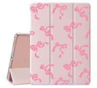 CozyNestCYPink Bow Knot Case for Ipad Pro 6Th/5Th/4Th Gen Kawaii Girly Bows Cover for Ipad 12.9 Inch Ipad Pro Auto Sleep/Wake Beautiful Aesthetic Case Anti-Scratch Shockproof Case with Pencil Holder