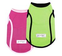 CozyOasis 2 Pack Dog Cooling Shirt, Summer Mesh Breathable Dog Shirts for Small Dogs Quick Dry Sleeveless Tank Tops Sun Protection Lightweight Doggie Vest Cool Pet Tshirts for Beach