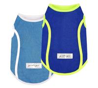 CozyOasis 2 Pack Dog Shirt Cooling Dog Shirts Mesh Breathable Summer Quick Dry Vest Sleeveless Sun Protection Tank Tops for Small Dogs Stretchy Lightweight T-Shirt Puppy Clothes Boy Girl