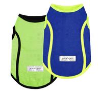 CozyOasis 2 Pack Dog Shirt Cooling Dog Shirts Mesh Breathable Summer Quick Dry Vest Sleeveless Sun Protection Tank Tops for Small Dogs Stretchy Lightweight T-Shirt Puppy Clothes Boy Girl