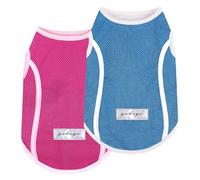 CozyOasis 2 Pack Dog Shirt Cooling Dog Shirts Mesh Breathable Summer Quick Dry Vest Sleeveless Sun Protection Tank Tops for Small Dogs Stretchy Lightweight T-Shirt Puppy Clothes Boy Girl