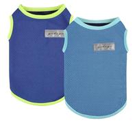 CozyOasis 2 Pack Dog Shirt Cooling Dog Shirts Mesh Breathable Summer Quick Dry Vest Sleeveless Sun Protection Tank Tops for Small Dogs Stretchy Lightweight T-Shirt Puppy Clothes Boy Girl