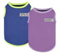 CozyOasis 2 Pack Dog Shirt Cooling Dog Shirts Mesh Breathable Summer Quick Dry Vest Sleeveless Sun Protection Tank Tops for Small Dogs Stretchy Lightweight T-Shirt Puppy Clothes Boy Girl