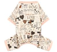 CozyOasis Dog Pajamas Comfortable Summer Dog Pjs Cute Soft Small Dogs Clothes Lightweight Strechy Puppy Pajamas for Chihuahua Yorkie