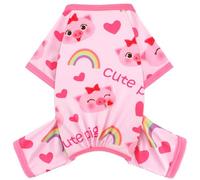 CozyOasis Dog Pajamas Comfortable Summer Dog Pjs Cute Soft Small Dogs Clothes Lightweight Strechy Puppy Pajamas for Chihuahua Yorkie (Pink Pig, M)