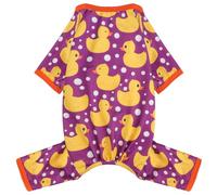 CozyOasis Dog Pajamas Comfortable Summer Dog Pjs Cute Soft Small Dogs Clothes Lightweight Strechy Puppy Pajamas for Chihuahua Yorkie (Purple Duck, S)