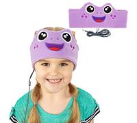 CozyPhones Kids Headphones, Headband Earphones for Children Baby & Toddlers 1-3, Stretchy & Comfy Travel Accessories - Purple Frog
