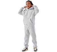 COZYPOIN Unisex Kids Fleece 2 Piece Outfits Girls Boys Hooded Sweatshirt and Jogger Sweatpants Sweatsuit Set for 5-14Y, Grey, X-Large
