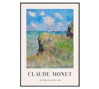CozyPrints Claude Monet Cliff Walk at Pourville 1882 Art Print | A1 (59×84cm) | Impressionist Exhibition Poster | Unframed | Home Decor Gift